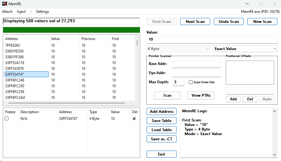 Memory Editing Machine MemRE – Memory Editor